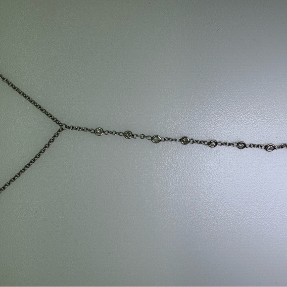 JACQUIE AICHE 14K 7 DIAMOND FINGER BRACELET HAND CHAIN WHITE GOLD - Picture 10 of 16